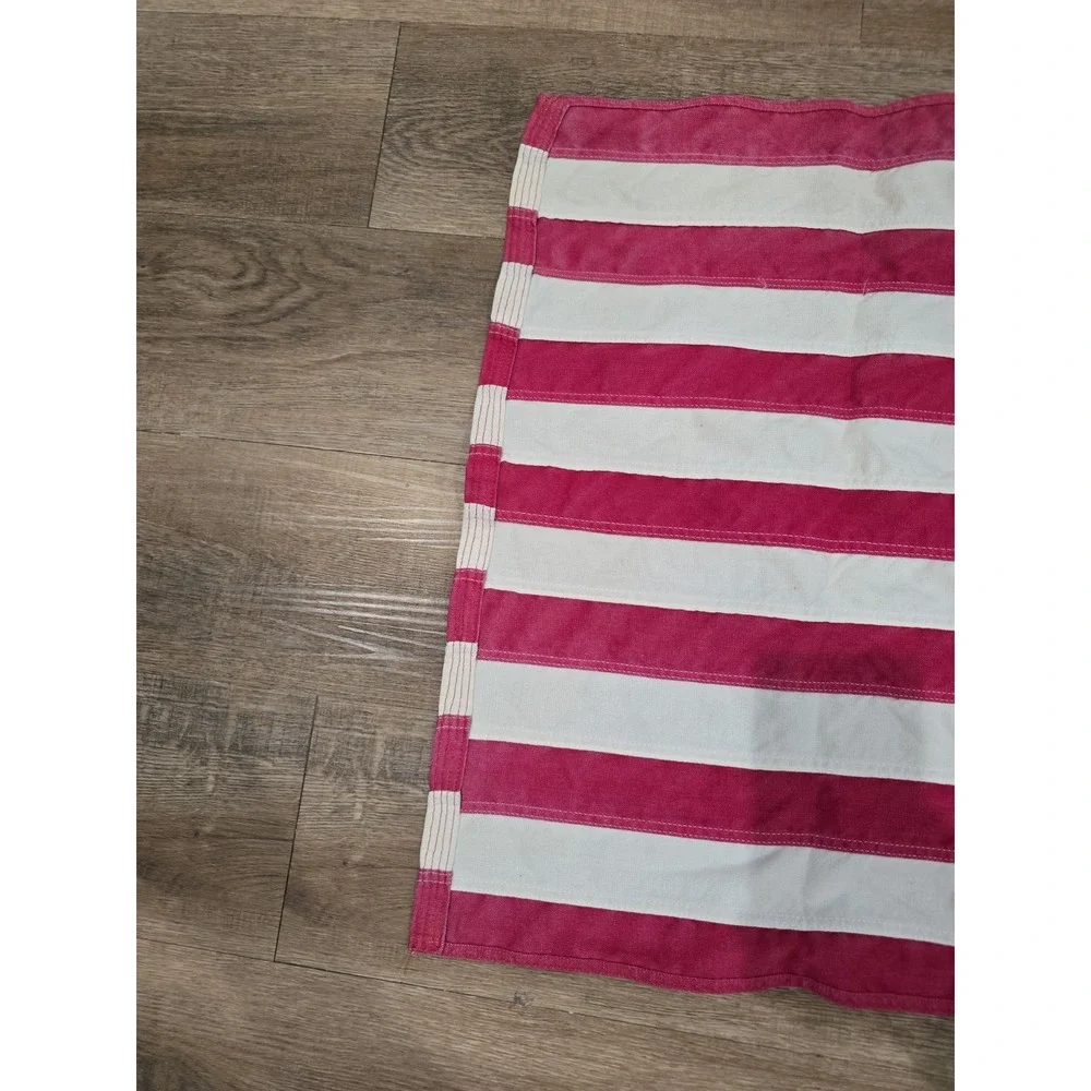 Vtg Bull Dog Bunting US American Flag 2x3 Cotton Sewn Stitched